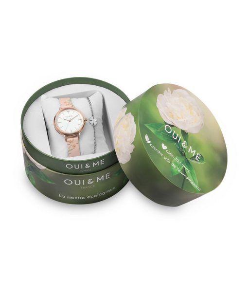 Oui & Me Fleurette Stainless Steel White Dial Quartz ME010304 Women's Watch With Extra Bracelet