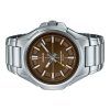 Casio Standard Analog Stainless Steel Brown Dial Solar MTP-RS100D-5AV Mens Watch