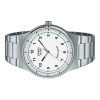 Casio Standard Analog Stainless Steel White Dial Solar MTP-RS105D-7BV Mens Watch