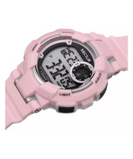 Sector Ex-36 Digital Pink Polyurethane Strap Black Dial Quartz R3251283004 100M Women's Watch