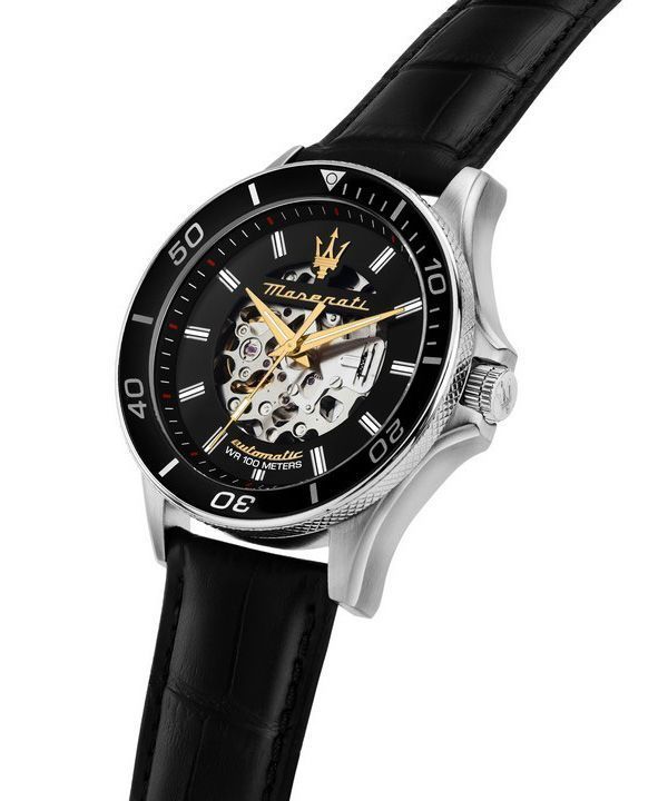 Maserati Sfida 2024 Year Of The Dragon Limited Edition Black Skeleton Dial Automatic R8821140003 100M Mens Watch