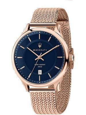 Maserati Gentleman Blue Dial Quartz R8853136003 100M Mens Watch