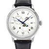 Orient Bambino Version 9 Sun And Moon Phase Leather Strap White Dial Automatic RA-AK0802S10B Men's Watch