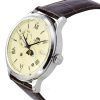 Orient Bambino Version 9 Sun And Moon Phase Leather Strap Champagne Dial Automatic RA-AK0803Y10B Men's Watch