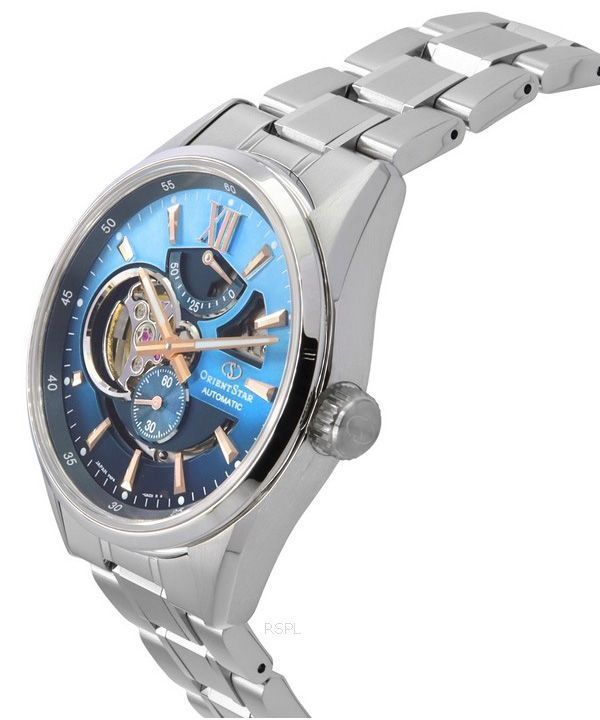Orient Star Contemporary Limited Edition Open Heart Blue Dial Automatic RE-AV0122L00B 100M Men's Watch With Extra Strap