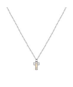 Morellato Gold Stainless Steel And 750 Gold Necklace SATM02 For Men