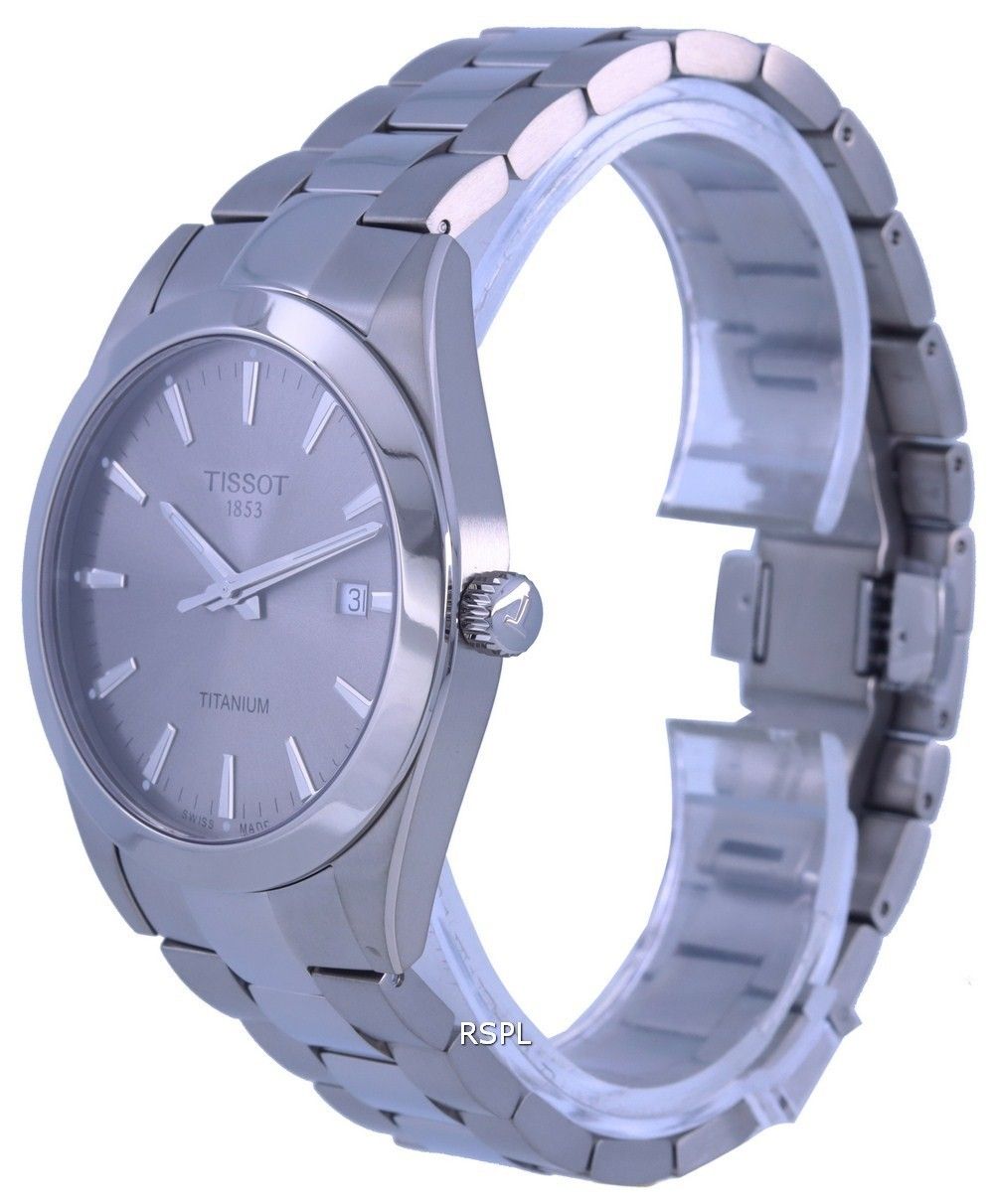 Tissot Gentleman Titanium Grey Dial Quartz T127.410.44.081.00 T1274104408100 100M Men's Watch