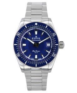 Edox Skydiver 38 Date Limited Edition Blue Dial Automatic Diver's 801313BUMBUIN 300M Swiss Made Men's Watch