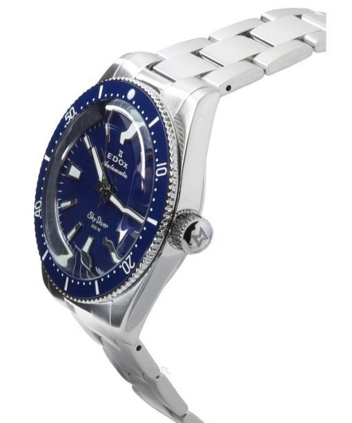Edox Skydiver 38 Date Limited Edition Blue Dial Automatic Diver's 801313BUMBUIN 300M Swiss Made Men's Watch