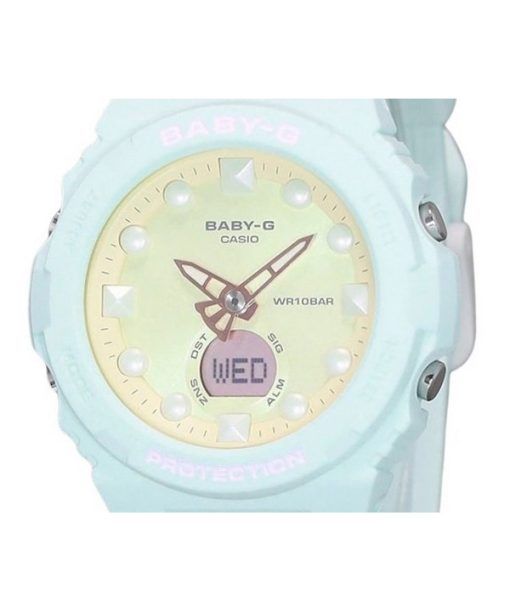 Casio Baby-G Futuristic Holographic Analog Digital Yellow Dial Quartz BGA-320FH-3A 100M Womens Watch