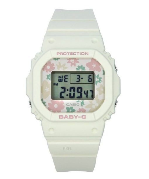 Casio Baby-G Retro Flower Field Digital White Resin Strap Quartz BGD-565RP-7 100M Women's Watch