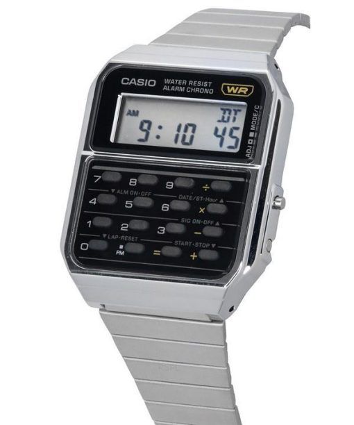 Casio Vintage Digital Calculator Stainless Steel Quartz CA-500WE-1A Men's Watch
