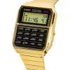 Casio Vintage Digital Calculator Gold Tone Stainless Steel Quartz CA-500WEG-1A Men's Watch
