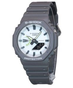 Casio G-Shock Hidden Glow Series Analog Digital Bio Based Resin Strap White Dial Quartz GA-2100HD-8A 200M Mens Watch