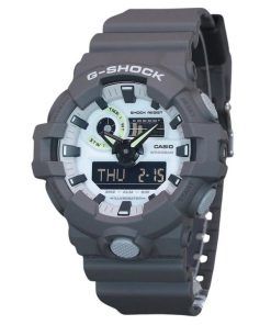 Casio G-Shock Hidden Glow Series Analog Digital Resin Strap Grey Dial Quartz GA-700HD-8A 200M Mens Watch