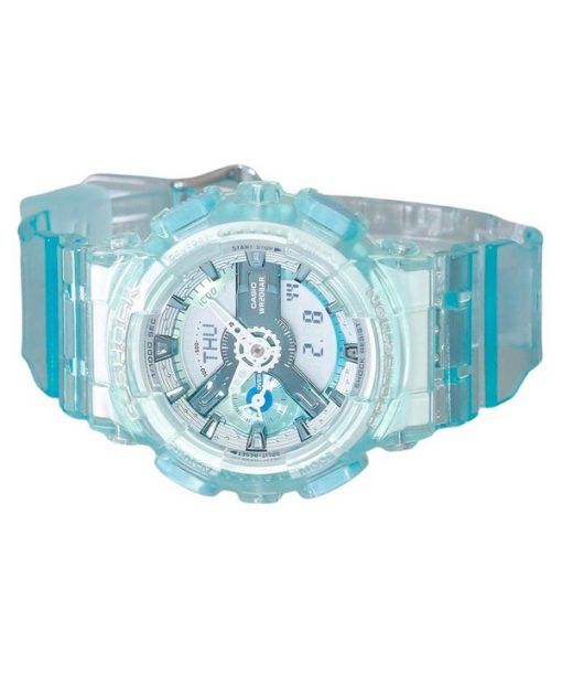 Casio G-Shock Analog Digital Virtual Worlds Translucent Light Blue Multicolor Dial Quartz GMA-S110VW-2A 200M Women's Watch