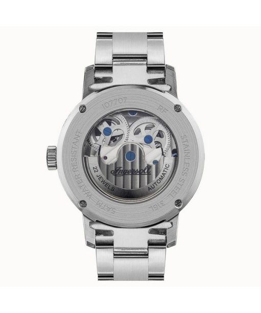 Ingersoll The Jazz Stainless Steel Blue Skeleton Dial Automatic I07707 Mens Watch