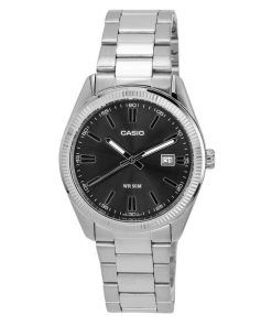 Casio Standard Analog Stainless Steel Black Dial Quartz MTP-1302D-1A1 Men's Watch