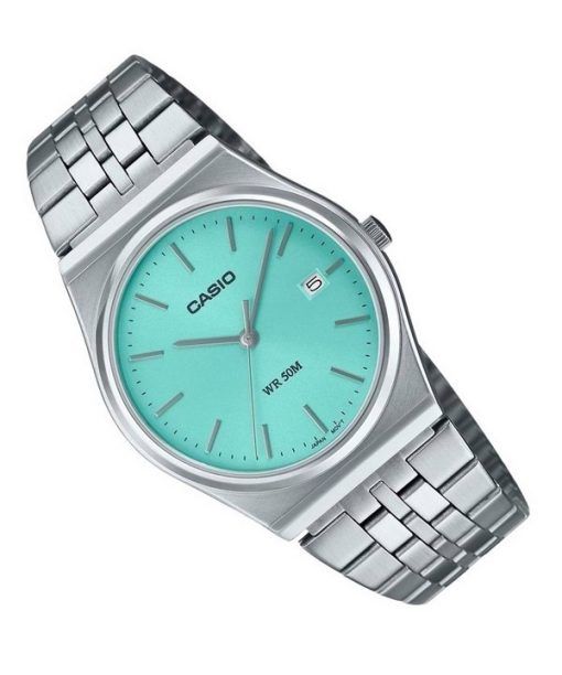Casio Standard Stainless Steel Turquoise Dial Quartz MTP-B145D-2A1 Men's Watch