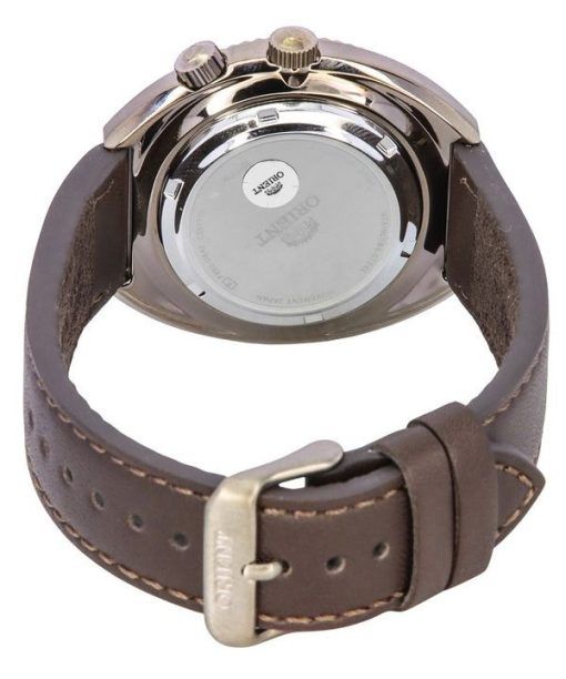 Orient Neo Classic Sports Brown Leather Strap Black Dial Automatic RA-AA0E06B19B 200M Men's Watch
