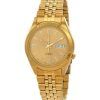 Seiko 5 Gold Tone Stainless Steel Gold Dial Automatic 21 Jewels SNKF90J1 Men's Watch