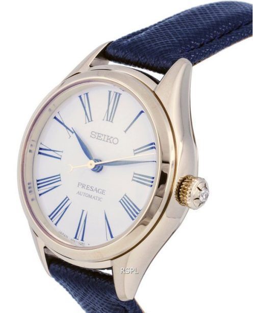 Seiko Presage Leather White Dial Automatic SPB234 SPB234J1 SPB234J Womens Watch