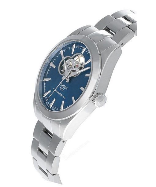 Tissot T-Classic Gentleman Powermatic 80 Open Heart Blue Dial Automatic T127.407.11.041.01 100M Mens Watch