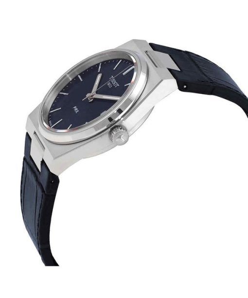 Tissot T-Classic PRX Leather Strap Blue Dial Quartz T137.410.16.041.00 100M Mens Watch