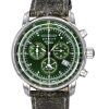 Zeppelin Watches 100 Jahre Chronograph Leather Strap Green Dial Quartz 86804 Men's Watch