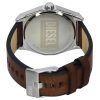 Diesel Scraper Leather Strap Blue Dial Quartz DZ2174 Men's Watch