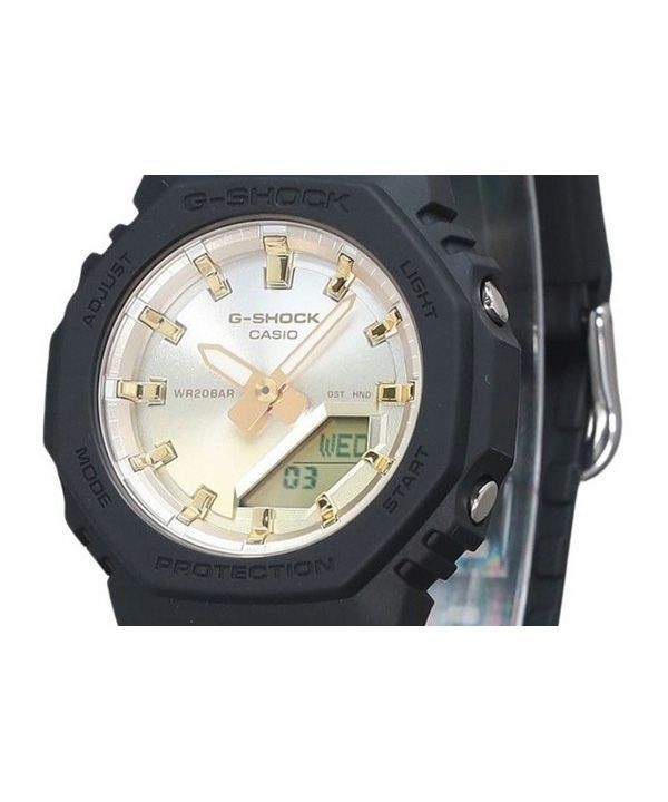 Casio G-Shock Analog Digital Sunset Glow Series Bio Based Resin Gold Dial Quartz GMA-P2100SG-1A 200M Ladies's Watch