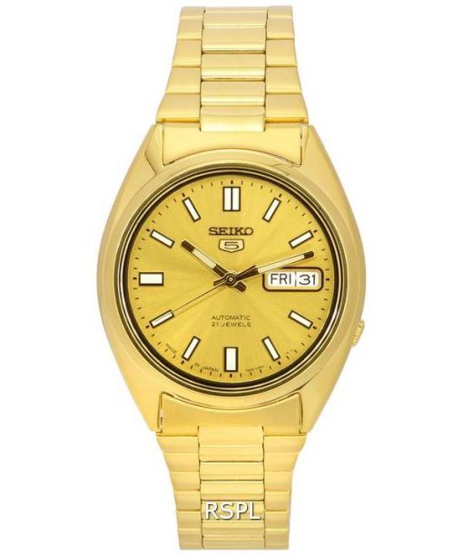 Seiko 5 Gold Tone Stainless Steel Automatic SNXS80 SNXS80J5 SNXS80J Men's Watch