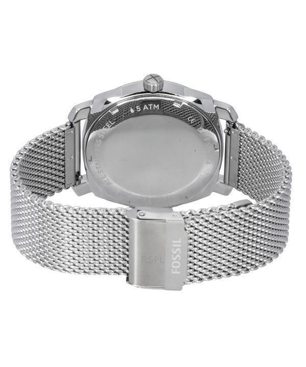 Fossil Machine Stainless Steel Burgundy Dial Quartz FS6014 Men's Watch