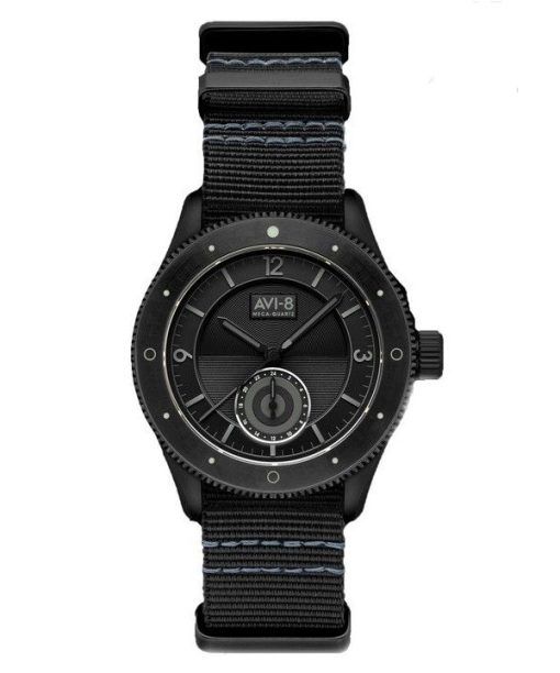 AVI-8 Flyboy Airmaster Sector Meca-Quartz Jet Black Nylon Strap Black Dial AV-4112-05 Men's Watch