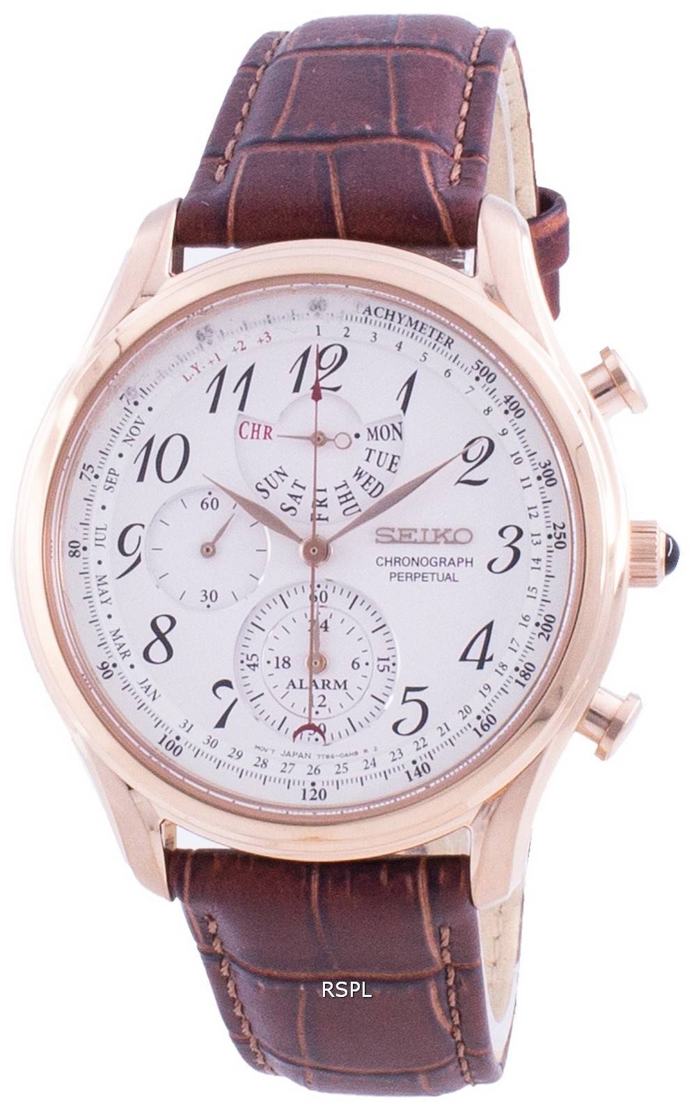 Seiko Chronograph Perpetual SPC256 SPC256P1 SPC256P Quartz Tachymeter Men's Watch