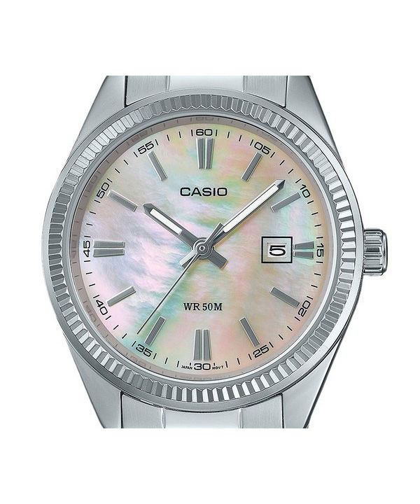 Casio Standard Analog Stainless Steel Mother Of Pearl Dial Quartz LTP-1302DS-4AV Women's Watch