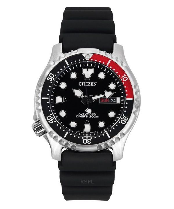 Citizen Promaster Marine Rubber Strap Black Dial Automatic Diver's NY0085-19E 200M Men's Watch