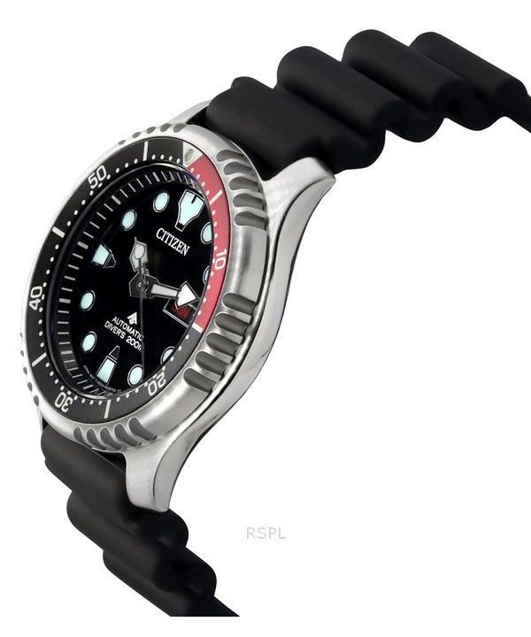 Citizen Promaster Marine Rubber Strap Black Dial Automatic Diver's NY0085-19E 200M Men's Watch