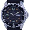 Ratio FreeDiver Black Dial PU Strap Quartz 48HA90-19-BLK 500m Mens Watch