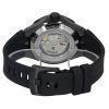 Edox Delfin The Original Mecano Rubber Strap Skeleton Black Dial Automatic Divers 85303 357GN NGN 200M Mens Watch