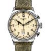 Iron Annie Flight Control Chronograph Leather Strap Beige Full Luminous Dial Automatic 51865 Mens Watch