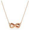 Swarovski Hyperbola Clear Crystals And Rose Gold Tone Plated Pendant 5240525 For Women