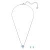 Swarovski Una Rhodium Plated And Zirconia Necklace And Earrings Set 5480485 For Women
