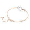 Swarovski Hyperbola Infinity And Heart Mixed Metal Finish And Zirconia Bangle 5518869 For Women