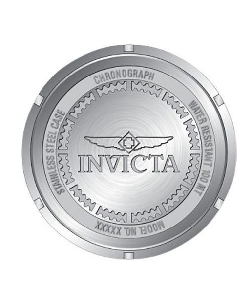 Invicta Pro Diver Chronograph Silicone Strap Black Dial Quartz 47282 100M Mens Watch
