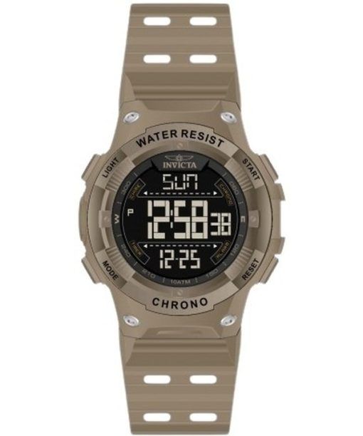 Invicta Racing Digital Chronograph Polyurethane Strap Black Dial Quartz 47526 100M Mens Watch