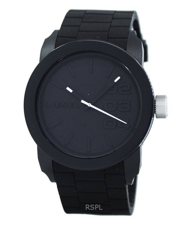 Refurbished Diesel Silicone Strap Black Dial Quartz DZ1437 Men's Watch