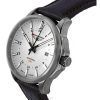 Bauhaus Aviation GMT Leather Strap Full Luminous Beige Dial Automatic 28685 100M Mens Watch
