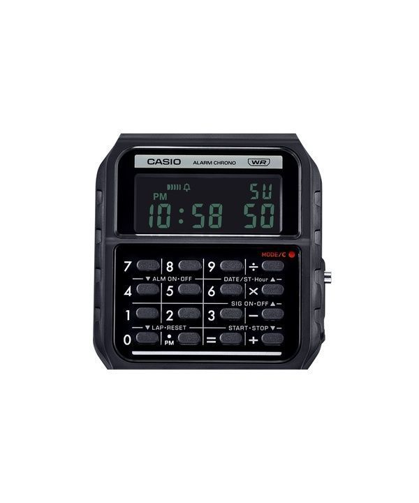 Casio POP Vintage Calculator Digital Black Bio-Based Resin Strap Quartz CA-53WB-1B Unisex Watch