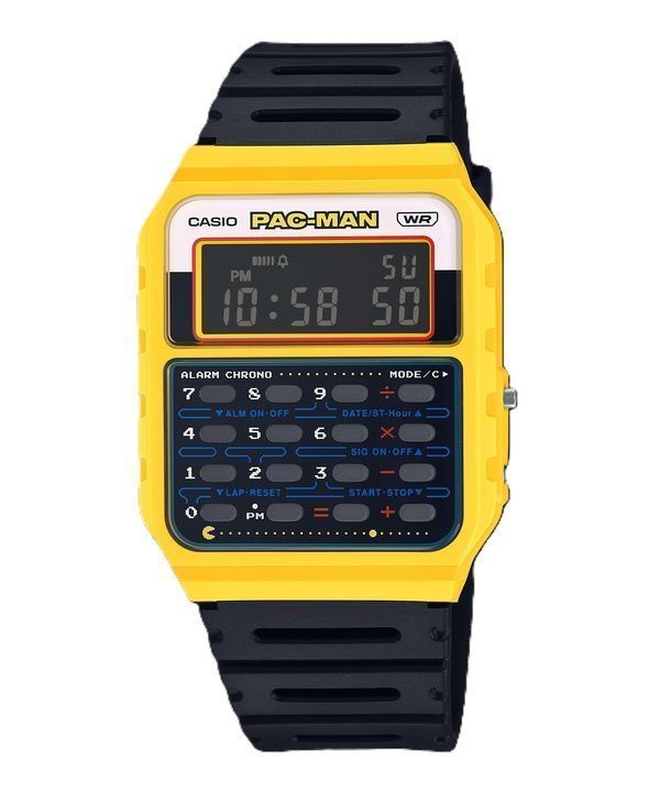 Casio Standard Digital PAC-MAN Collaboration Bio-Based Resin Strap Quartz CA-53WPC-1B Unisex Watch